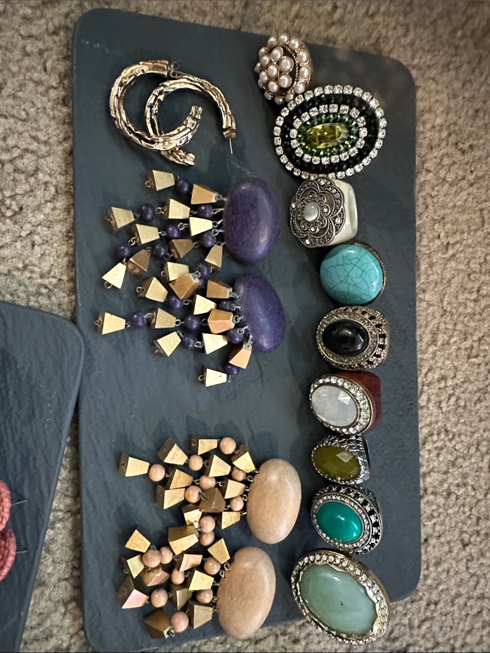Assorted earrings/ring bundle set. - Picture 2 of 6